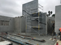 AMW Builders Ltd - Chauvel project - litecrete concrete panels erected