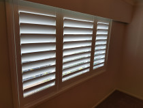 Shutters - 114mm Shutters for an ultra modern look. Blinds Online Ltd, Auckland & NZ wide.