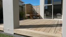 140 mm pine deck over concrete patio completed by DECKHQ