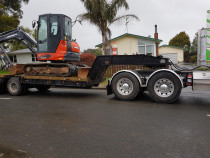 Digger hire for site clearance and soil disposal