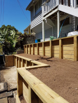 Kingsland retaining project