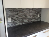 Mosaic stone and glass by Just Splashbacks - Female Tiler