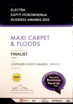 2015 Electra Business Awards Finalist for Customer Choice  - Maxi Carpet Services