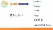 Planit Plumbing Business card