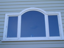 curved retro double glazed timber window by R & B Glass & Glazing - curved retro double glazed timber window