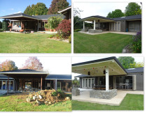 Extensive renovation - Front by RD Construction Ltd - These are some before and after images of the front of the house.  The new joinery, cladding , concrete work and stone details have made this a great area for entertaining