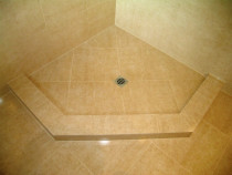 porcelain shower base with 1mm grout join - Style with Tile Ltd