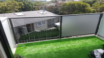 Frosted film for Deck Privacy - Suntamers NZ - We finished frosting the left side glass after this photo was taken. It improved the privacy for both neighbours.