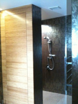 Patterned Glazed Ceramic in Shower by Tile Technix Ltd - Tilers  Wellington