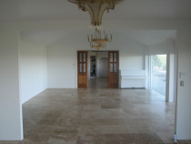 Honed Filled Turkish Marble in Open Living Area by Tile Technix Ltd - Tilers Warkworth