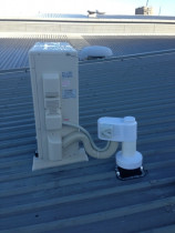 Roof Penetration - Vincent Install Ltd - Typical Steel Roof Penetration & roof mounted Outdoor Unit