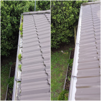 Gutter clean by Wash - Waterblasting Specialists - Let the specialists sort out your gutters quickly, easily and cheaply. Avoid the hazards of falling off ladders when you try and do this yourself.